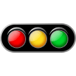 How emoji horizontal traffic light displayed on Samsung