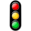 How emoji vertical traffic light displayed on Samsung