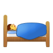 How emoji person in bed displayed on Samsung