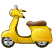 How emoji motor scooter displayed on Samsung