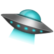 How emoji flying saucer displayed on Samsung