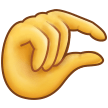 How emoji pinching hand displayed on Samsung