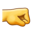 How emoji right-facing fist displayed on Samsung