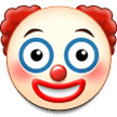 How emoji clown face displayed on Samsung