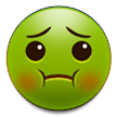 How emoji nauseated face displayed on Samsung