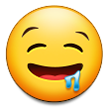 How emoji drooling face displayed on Samsung