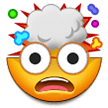 How emoji exploding head displayed on Samsung