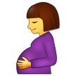 How emoji pregnant woman displayed on Samsung