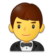 How emoji man in tuxedo displayed on Samsung