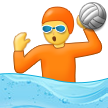 How emoji person playing water polo displayed on Samsung