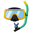 How emoji diving mask displayed on Samsung