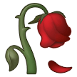 How emoji wilted flower displayed on Samsung