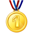 How emoji 1st place medal displayed on Samsung