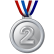 How emoji 2nd place medal displayed on Samsung