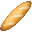 How emoji baguette bread displayed on Samsung