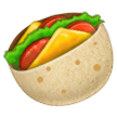 How emoji stuffed flatbread displayed on Samsung