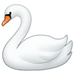 How emoji swan displayed on Samsung