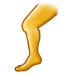 How emoji leg displayed on Samsung