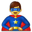 How emoji man superhero displayed on Samsung