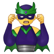 How emoji man supervillain displayed on Samsung