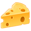 How emoji cheese wedge displayed on Samsung