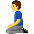 How emoji man kneeling displayed on Samsung