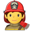 How emoji firefighter displayed on Samsung