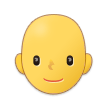 How emoji person: bald displayed on Samsung