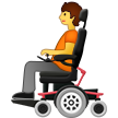 How emoji person in motorized wheelchair displayed on Samsung