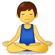 How emoji man in lotus position displayed on Samsung