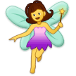 How emoji woman fairy displayed on Samsung