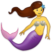 How emoji mermaid displayed on Samsung