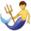 How emoji merman displayed on Samsung