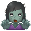 How emoji woman zombie displayed on Samsung