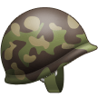 How emoji military helmet displayed on Samsung