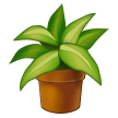 How emoji potted plant displayed on Samsung