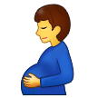 How emoji pregnant man displayed on Samsung