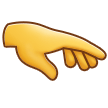 How emoji palm down hand displayed on Samsung