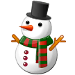 How emoji snowman without snow displayed on Samsung