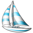 How emoji sailboat displayed on Samsung