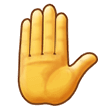 How emoji raised hand displayed on Samsung