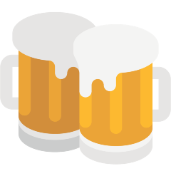 How emoji clinking beer mugs displayed on Skype