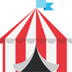 How emoji circus tent displayed on Skype