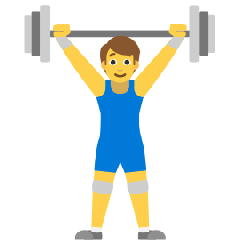 How emoji man lifting weights displayed on Skype