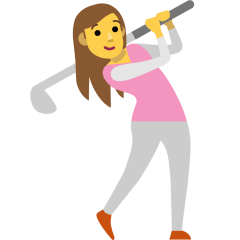 How emoji woman golfing displayed on Skype