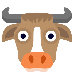 How emoji cow face displayed on Skype