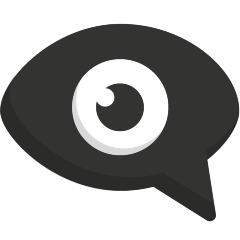 How emoji eye in speech bubble displayed on Skype