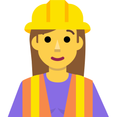 How emoji woman construction worker displayed on Skype