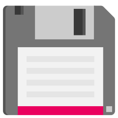 How emoji floppy disk displayed on Skype