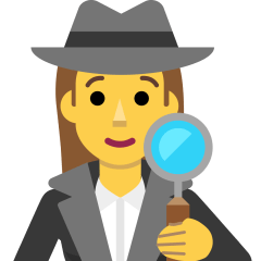 How emoji woman detective displayed on Skype